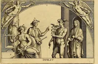 An illustration from Le pitture antiche delle grotte di Roma, e del sepolcro de' Nasonj : disegnate, & intagliate alla similitudine degli antichi originali (1706)