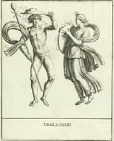 An illustration from Le pitture antiche del sepolcro de Nasonii nella Via Flaminia : disegnate, ed intagliate alla similitudine degli antichi originali (1680)