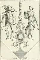 Picture 26 of 39 from Le pitture antiche del sepolcro de Nasonii nella Via Flaminia : disegnate, ed intagliate alla similitudine degli antichi originali (1680), leaf 82