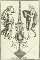 Picture 27 of 39 from Le pitture antiche del sepolcro de Nasonii nella Via Flaminia : disegnate, ed intagliate alla similitudine degli antichi originali (1680), leaf 84