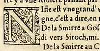An illustration from Le portulan contenant la description tant des mers du Ponent despuis le destroict de Gibeltar iusques a la Schiuse en Flandres, que de la mer Mediterranée, ou du Leuant, (1577)