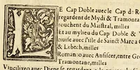 An illustration from Le portulan contenant la description tant des mers du Ponent despuis le destroict de Gibeltar iusques a la Schiuse en Flandres, que de la mer Mediterranée, ou du Leuant, (1577)