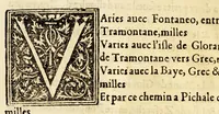 An illustration from Le portulan contenant la description tant des mers du Ponent despuis le destroict de Gibeltar iusques a la Schiuse en Flandres, que de la mer Mediterranée, ou du Leuant, (1577)