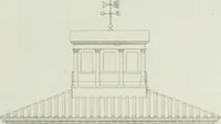 An illustration from Le propriétaire architecte : contenant des modèles de maisons de ville et de campagne, de fermes, orangeries, portes, puits, fontaines, etc. : ainsi qu'un traité d'architecture et de construction renferment le résumé desnouvelles découvertes relatives aux constructions : ouvrage utile aux architects, aux ingénieurs, aux entrepreneurs et principalement aux personnes qui veulent diriger elles-mêmes leurs ouvriers (1827)