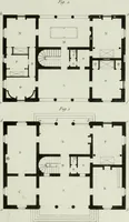 An illustration from Le propriétaire architecte : contenant des modèles de maisons de ville et de campagne, de fermes, orangeries, portes, puits, fontaines, etc. : ainsi qu'un traité d'architecture et de construction renferment le résumé desnouvelles découvertes relatives aux constructions : ouvrage utile aux architects, aux ingénieurs, aux entrepreneurs et principalement aux personnes qui veulent diriger elles-mêmes leurs ouvriers (1827)