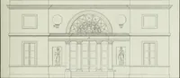 An illustration from Le propriétaire architecte : contenant des modèles de maisons de ville et de campagne, de fermes, orangeries, portes, puits, fontaines, etc. : ainsi qu'un traité d'architecture et de construction renferment le résumé desnouvelles découvertes relatives aux constructions : ouvrage utile aux architects, aux ingénieurs, aux entrepreneurs et principalement aux personnes qui veulent diriger elles-mêmes leurs ouvriers (1827)