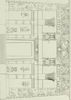 An illustration from Le propriétaire architecte : contenant des modèles de maisons de ville et de campagne, de fermes, orangeries, portes, puits, fontaines, etc. : ainsi qu'un traité d'architecture et de construction renferment le résumé desnouvelles découvertes relatives aux constructions : ouvrage utile aux architects, aux ingénieurs, aux entrepreneurs et principalement aux personnes qui veulent diriger elles-mêmes leurs ouvriers (1827)