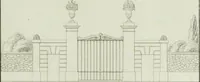 An illustration from Le propriétaire architecte : contenant des modèles de maisons de ville et de campagne, de fermes, orangeries, portes, puits, fontaines, etc. : ainsi qu'un traité d'architecture et de construction renferment le résumé desnouvelles découvertes relatives aux constructions : ouvrage utile aux architects, aux ingénieurs, aux entrepreneurs et principalement aux personnes qui veulent diriger elles-mêmes leurs ouvriers (1827)
