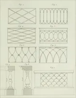 An illustration from Le propriétaire architecte : contenant des modèles de maisons de ville et de campagne, de fermes, orangeries, portes, puits, fontaines, etc. : ainsi qu'un traité d'architecture et de construction renferment le résumé desnouvelles découvertes relatives aux constructions : ouvrage utile aux architects, aux ingénieurs, aux entrepreneurs et principalement aux personnes qui veulent diriger elles-mêmes leurs ouvriers (1827)