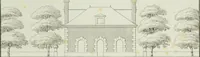 An illustration from Le propriétaire architecte : contenant des modèles de maisons de ville et de campagne, de fermes, orangeries, portes, puits, fontaines, etc. : ainsi qu'un traité d'architecture et de construction renferment le résumé desnouvelles découvertes relatives aux constructions : ouvrage utile aux architects, aux ingénieurs, aux entrepreneurs et principalement aux personnes qui veulent diriger elles-mêmes leurs ouvriers (1827)