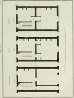 An illustration from Le propriétaire architecte : contenant des modèles de maisons de ville et de campagne, de fermes, orangeries, portes, puits, fontaines, etc. : ainsi qu'un traité d'architecture et de construction renferment le résumé desnouvelles découvertes relatives aux constructions : ouvrage utile aux architects, aux ingénieurs, aux entrepreneurs et principalement aux personnes qui veulent diriger elles-mêmes leurs ouvriers (1827)