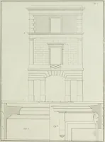 An illustration from Le propriétaire architecte : contenant des modèles de maisons de ville et de campagne, de fermes, orangeries, portes, puits, fontaines, etc. : ainsi qu'un traité d'architecture et de construction renferment le résumé desnouvelles découvertes relatives aux constructions : ouvrage utile aux architects, aux ingénieurs, aux entrepreneurs et principalement aux personnes qui veulent diriger elles-mêmes leurs ouvriers (1827)