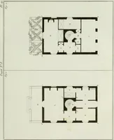 An illustration from Le propriétaire architecte : contenant des modèles de maisons de ville et de campagne, de fermes, orangeries, portes, puits, fontaines, etc. : ainsi qu'un traité d'architecture et de construction renferment le résumé desnouvelles découvertes relatives aux constructions : ouvrage utile aux architects, aux ingénieurs, aux entrepreneurs et principalement aux personnes qui veulent diriger elles-mêmes leurs ouvriers (1827)