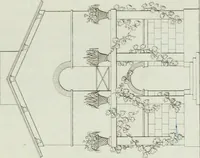 An illustration from Le propriétaire architecte : contenant des modèles de maisons de ville et de campagne, de fermes, orangeries, portes, puits, fontaines, etc. : ainsi qu'un traité d'architecture et de construction renferment le résumé desnouvelles découvertes relatives aux constructions : ouvrage utile aux architects, aux ingénieurs, aux entrepreneurs et principalement aux personnes qui veulent diriger elles-mêmes leurs ouvriers (1827)