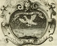 An illustration from Le pubbliche dimostrazioni di allegrezza della città di Milano : alli 10. febraio, e 6. marzo dell'anno 1658, nella nascita del serenissimo principe di Spagna Filippo Prospero (1659)