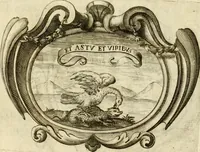 An illustration from Le pubbliche dimostrazioni di allegrezza della città di Milano : alli 10. febraio, e 6. marzo dell'anno 1658, nella nascita del serenissimo principe di Spagna Filippo Prospero (1659)