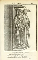 Picture 26 of 57 from Les antiqvitez croniqves et singvlaritez de Paris, ville capitalle du royaume de France : auec les fondations & bastiments des lieux, les sepulchres & epitaphes des princes, princesses, & autres personnes illustres (1586), leaf 549