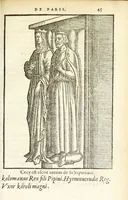 An illustration from Les antiqvitez croniqves et singvlaritez de Paris, ville capitalle du royaume de France : auec les fondations & bastiments des lieux, les sepulchres & epitaphes des princes, princesses, & autres personnes illustres (1586)