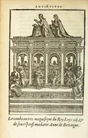 An illustration from Les antiqvitez croniqves et singvlaritez de Paris, ville capitalle du royaume de France : auec les fondations & bastiments des lieux, les sepulchres & epitaphes des princes, princesses, & autres personnes illustres (1586)