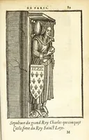 An illustration from Les antiqvitez croniqves et singvlaritez de Paris, ville capitalle du royaume de France : auec les fondations & bastiments des lieux, les sepulchres & epitaphes des princes, princesses, & autres personnes illustres (1586)