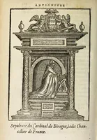An illustration from Les antiqvitez croniqves et singvlaritez de Paris, ville capitalle du royaume de France : auec les fondations & bastiments des lieux, les sepulchres & epitaphes des princes, princesses, & autres personnes illustres (1586)