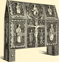 An illustration from Les arts et métiers au Moyen Age : étude illustrée d'après les ouvrages de Paul Lacroix sur le Moyen Age et la Renaissance (1887)