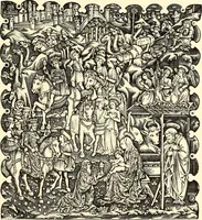 An illustration from Les arts et métiers au Moyen Age : étude illustrée d'après les ouvrages de Paul Lacroix sur le Moyen Age et la Renaissance (1887)