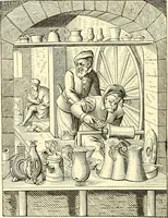 An illustration from Les arts et métiers au Moyen Age : étude illustrée d'après les ouvrages de Paul Lacroix sur le Moyen Age et la Renaissance (1887)