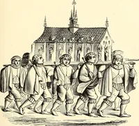 An illustration from Les arts et métiers au Moyen Age : étude illustrée d'après les ouvrages de Paul Lacroix sur le Moyen Age et la Renaissance (1887)