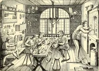 An illustration from Les arts et métiers au Moyen Age : étude illustrée d'après les ouvrages de Paul Lacroix sur le Moyen Age et la Renaissance (1887)