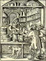 An illustration from Les arts et métiers au Moyen Age : étude illustrée d'après les ouvrages de Paul Lacroix sur le Moyen Age et la Renaissance (1887)