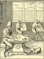 An illustration from Les arts et métiers au Moyen Age : étude illustrée d'après les ouvrages de Paul Lacroix sur le Moyen Age et la Renaissance (1887)