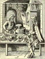 An illustration from Les arts et métiers au Moyen Age : étude illustrée d'après les ouvrages de Paul Lacroix sur le Moyen Age et la Renaissance (1887)