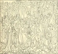 An illustration from Les arts et métiers au Moyen Age : étude illustrée d'après les ouvrages de Paul Lacroix sur le Moyen Age et la Renaissance (1887)