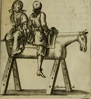 An illustration from L'escuyer françois : qui enseigne a monter a cheval et a voltiger par une methode toute particuliere (1679)
