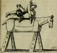 Picture 19 of 53 from L'escuyer françois : qui enseigne a monter a cheval et a voltiger par une methode toute particuliere (1679), leaf 34