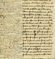 An illustration from Dits des philosophes. Le mireon aux pecheurs. Le livre Griseledis. Le mireon des pecheurs