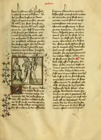 An illustration from Dits des philosophes. Le mireon aux pecheurs. Le livre Griseledis. Le mireon des pecheurs