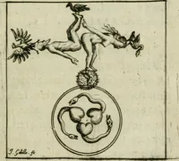 An illustration from Les dovze clefs de philosophie de frere Basile Valentin ... : traictant de la vraye medecine metalique : plus l'Azoth, ou, Le moyen de faire l'or caché des philosophes : traduction francoise (1660)