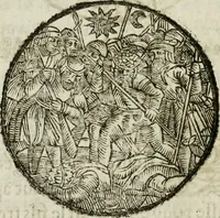 An illustration from Les dovze clefs de philosophie de frere Basile Valentin ... : traictant de la vraye medecine metalique : plus l'Azoth, ou, Le moyen de faire l'or caché des philosophes : traduction francoise (1660)