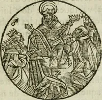 An illustration from Les dovze clefs de philosophie de frere Basile Valentin ... : traictant de la vraye medecine metalique : plus l'Azoth, ou, Le moyen de faire l'or caché des philosophes : traduction francoise (1660)