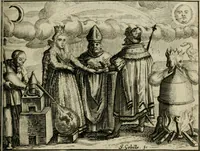 An illustration from Les dovze clefs de philosophie de frere Basile Valentin ... : traictant de la vraye medecine metalique : plus l'Azoth, ou, Le moyen de faire l'or caché des philosophes : traduction francoise (1660)