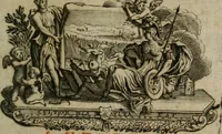 An illustration from Les Eloges des hommes scavans : tirez de l'Histoire de M. de Thou : avec des additions contenant l'abrégé de leur vie, le jugement & le catalogue de leurs ouvrages (1697)