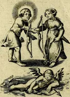 An illustration from Les emblemes d'amour divin et humain ensemble : expliquez par des vers françois (1640)