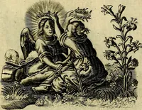 An illustration from Les emblemes d'amour divin et humain ensemble : expliquez par des vers françois (1640)