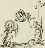 An illustration from Les Emblemes d'amovr divin et hvmain ensemble. Expliquez par des vers françois (1600)