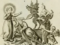 An illustration from Les Emblemes d'amovr divin et hvmain ensemble. Expliquez par des vers françois (1600)