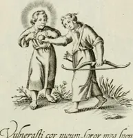 An illustration from Les Emblemes d'amovr divin et hvmain ensemble. Expliquez par des vers françois (1600)