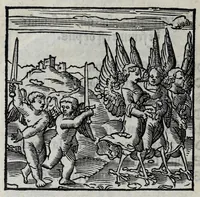 An illustration from Les emblemes de maistre Andre Alciat, mis en rime francoyse, [et] puis nagueres reimprime auec curieuse correction (1539)