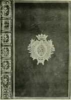 An illustration from Les femmes bibliophiles; catalogue of a collection of books bound by famous binders for royal and distinguished ladies from Marguerite de Valois to the Empress Eugénie (1919)